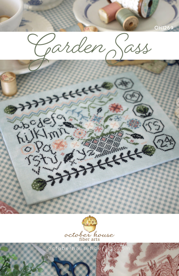 Garden Sass - Cross Stitch Pattern - October House Fiber Arts