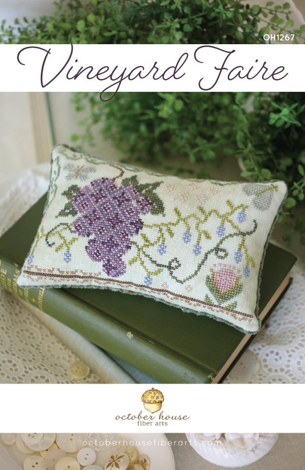 Vineyard Faire - Cross Stitch Pattern - October House Fiber Arts