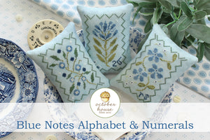 Blue Notes Example Blue Notes Alphabet and Numerals - October House Fiber Arts